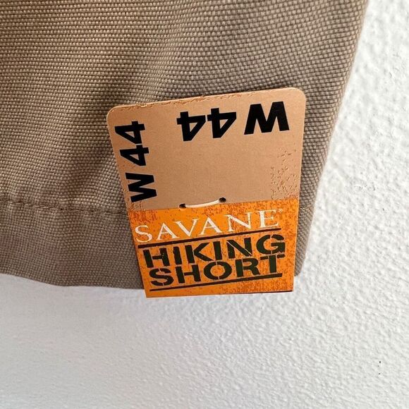 Savane Hiking Shorts Waist Size 44 UPF 30 Tech Pocket in Tan NWT - Picture 11 of 15